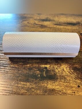 Jimmy Choo Eyeglasses Case Snakeskin Embossed Hard Shell